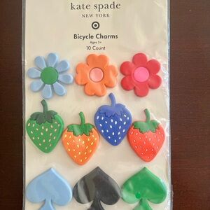 Kate Spade x Target Floral and Fruit Bicycle Charms New Set in Package